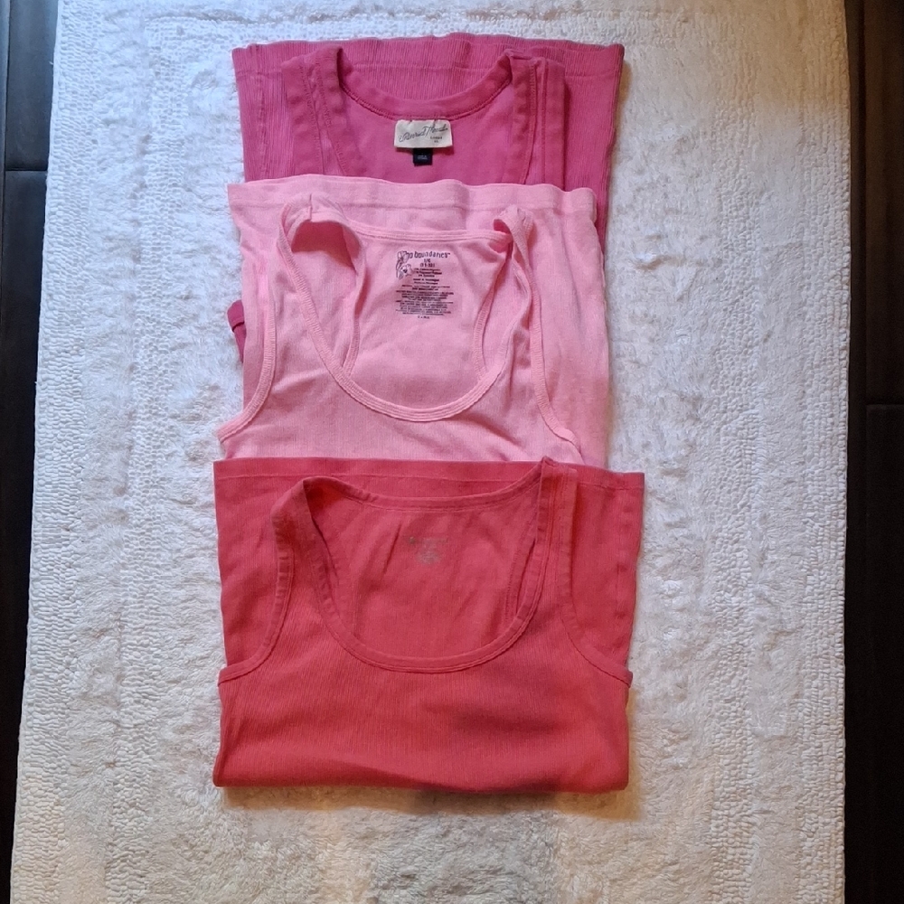 Set of Three Pink Tank Tops